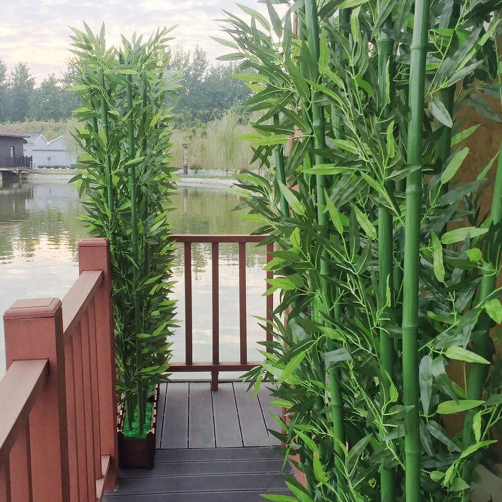 Ficus Lyrata Tree - 10pcs Artificial Green Bamboo Leaves Fake