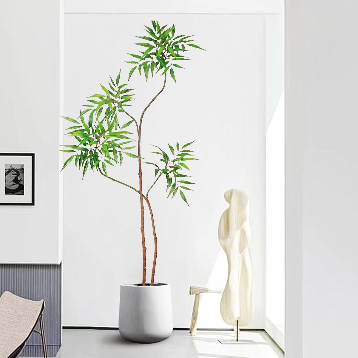 130-160CM Artificial Banyan Tr - Ficus Lyrata Tree ulasan dan harga